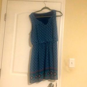 Blue sleeveless dress